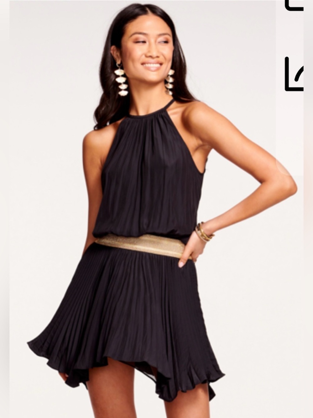 Ramy Brook Exclusive Alessandra dress in black, Size M